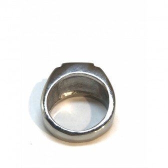 Bague acier chevalier turquoise BA042