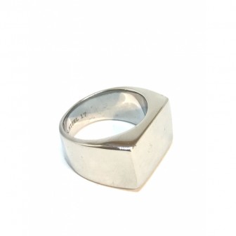 Bague acier chevalier rectangulaire BA045