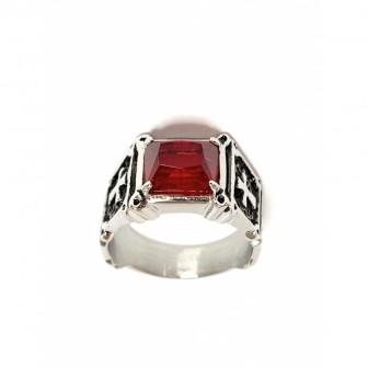 Bague acier chevalier BA036-2