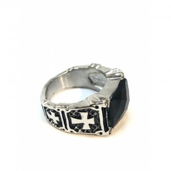 Bague acier chevalier BA036-1
