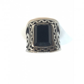 Bague acier chevalier BA034