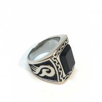 Bague acier chevalier BA034