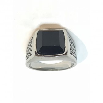 Bague acier chevalier BA032