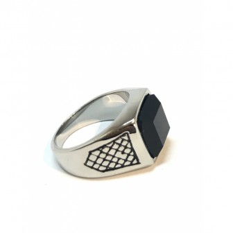 Bague acier chevalier BA032