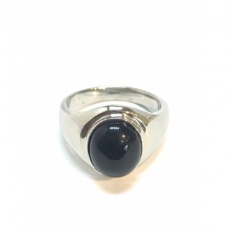 Bague acier chevalière BA033