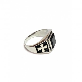 Bague acier chevalier BA092