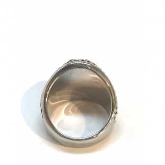 Bague acier chevalière BA051