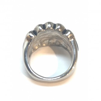 Bague acier croix BA003