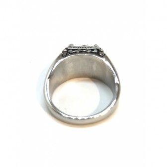 Bague acier chevalière BA001