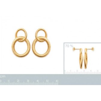 Boucle d'oreilles plaqué-or 750/000 3 microns 2581500