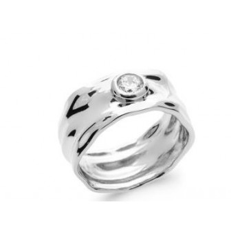 Bague argent rhodié 925//000 oz 1296110