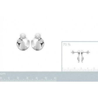 Boucle d'oreilles argent rhodié oz 1577410
