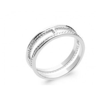 Bague argent rhodié 925/000 7298100