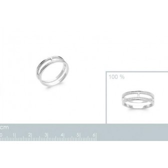Bague argent rhodié 925/000 7298100