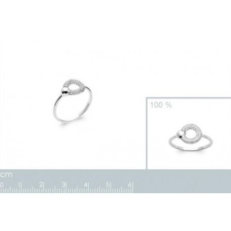 Bague argent rhodié 925/000 oz 1293810