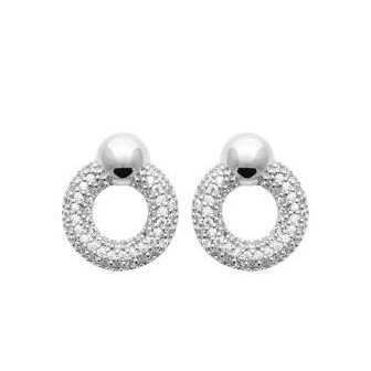 Boucles d'oreilles argent rhodié 925/000 oz 1575910