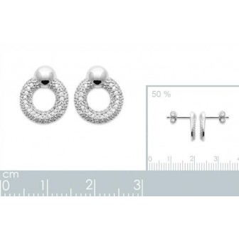 Boucles d'oreilles argent rhodié 925/000 oz 1575910