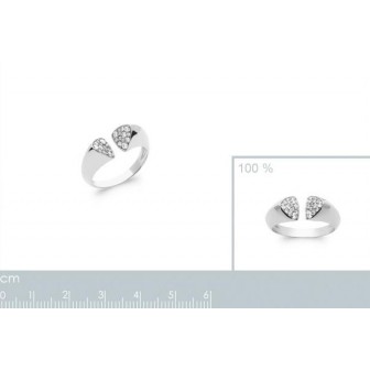 Bague argent rhodié 925/000 oz 1295910