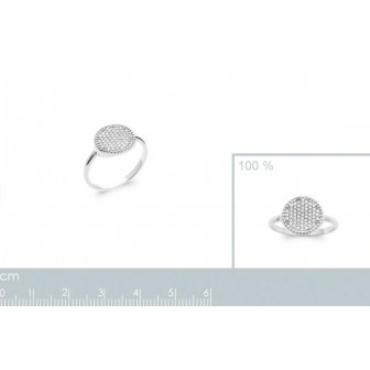 Bague argent rhodié 925/000 oz 1298310