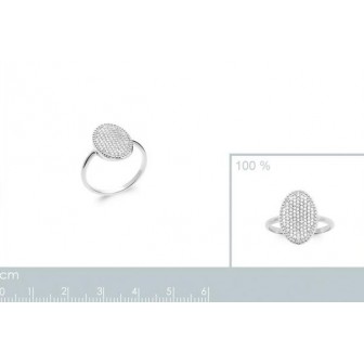 Bague argent rhodié 925/000 oz 1298210