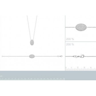 Collier argent rhodié 925/000 oz 87334945