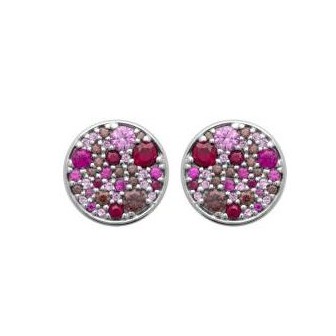 Boucles d'oreilles argent rhodié 925/000 pierres synthétique 1573380