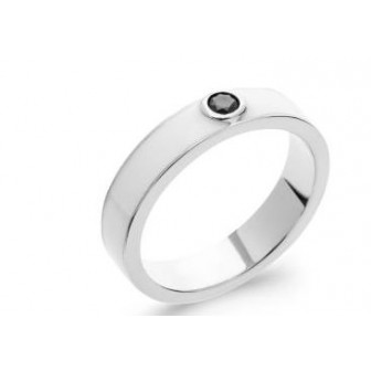 Bague alliance argent rhodié 925/000 email oz 1295710