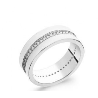 Bague argent rhodié 925/000 email oz 1295610