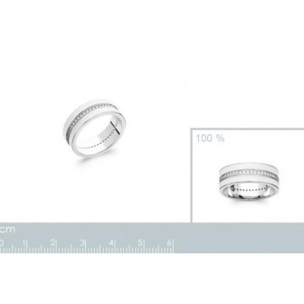 Bague argent rhodié 925/000 email oz 1295610