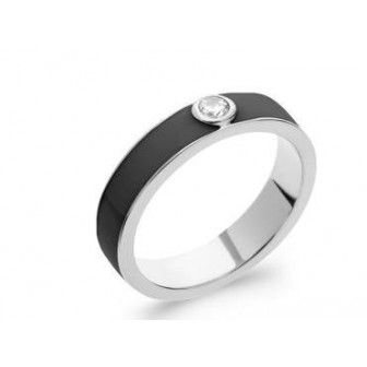 Bague argent rhodié 925/000 email oz 1CXW707