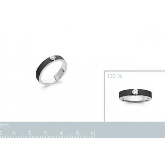 Bague argent rhodié 925/000 email oz 1295707