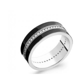 Bague argent rhodié 925/000 email oz 1295607