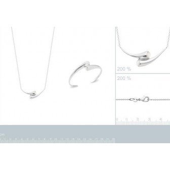 Collier argent rhodié 925/000 nacre 87339145