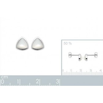 Boucles d'oreilles argent rhodié Nacre 1582604
