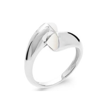 Bague argent rhodié 925/000 Nacre 1298004