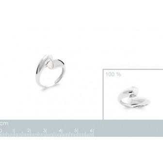 Bague argent rhodié 925/000 Nacre 1298004