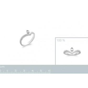 Bague argent rhodié 925/000 oz 1908310