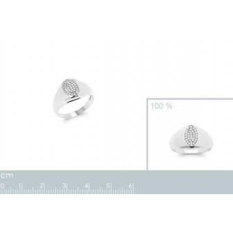 Bague argent rhodié 925/000 oz 1903410