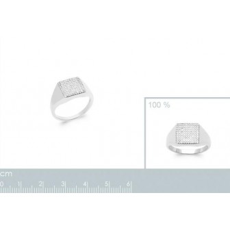 Bague argent rhodié 925/000 oz 1907110