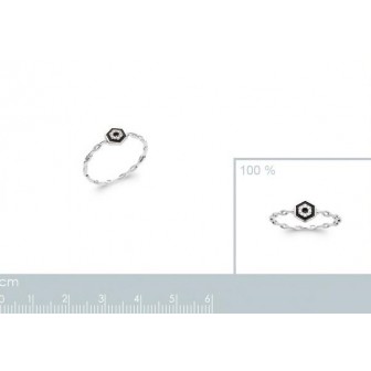 Bague argent rhodié 925/000 email oz 1296407