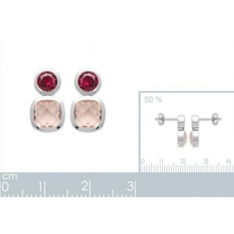 Boucles d'oreilles argent rhodié 925/000 et Pierres véritables 1585080