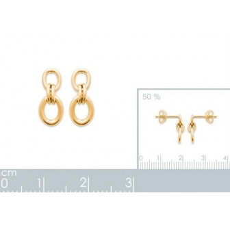Boucles d'oreilles plaqué-or 750/000 3 microns 2584200