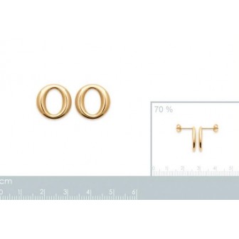 Boucles d'oreilles plaqué-or 3 microns 750/000 2584100