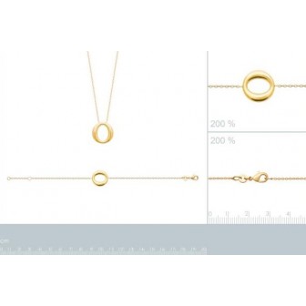 Bracelet plaqué-or 750/000 3 microns 92177518