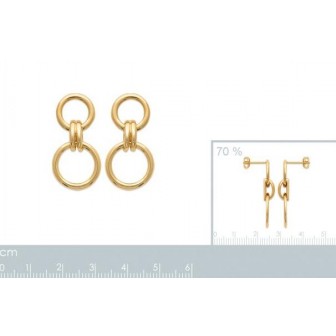 Boucles d'oreilles plaqué-or 3 microns 750/000 2583600