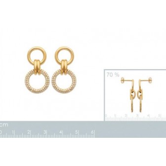 Boucles d'oreilles plaqué-or 3 microns 750/000 oz 2583710