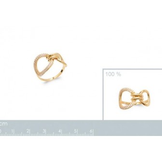 Bague plaqué-or 5 microns 750/000 oz 2905110