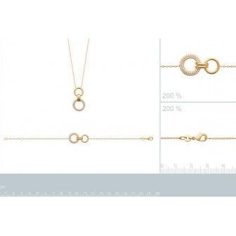 Collier plaqué-or 3 microns 750/000 oz 97339945