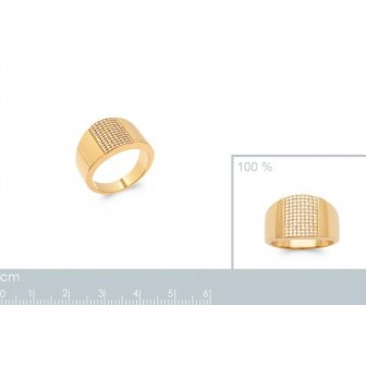 Bague plaqué-or 750/000 5 microns oz 2905810