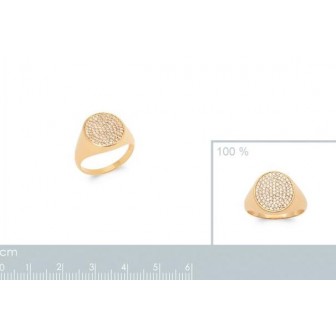 Bague plaqué-or 5 microns 750/000 oz 2903510